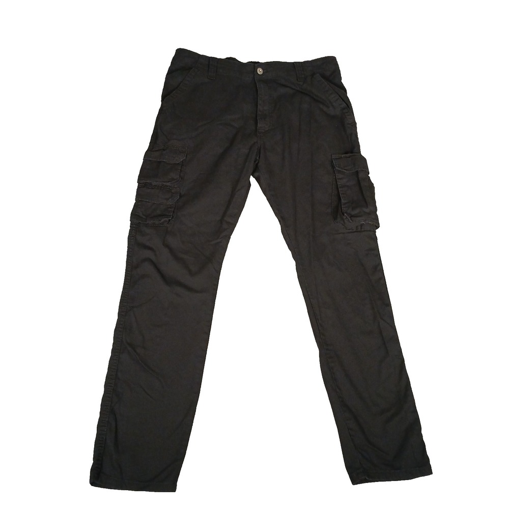 Wrangler Cargo Pants Men's Regular Taper Size 36X32 Black Utility Workwear Flex